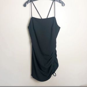 NWT ZARA Black Ruched Mini Dress
